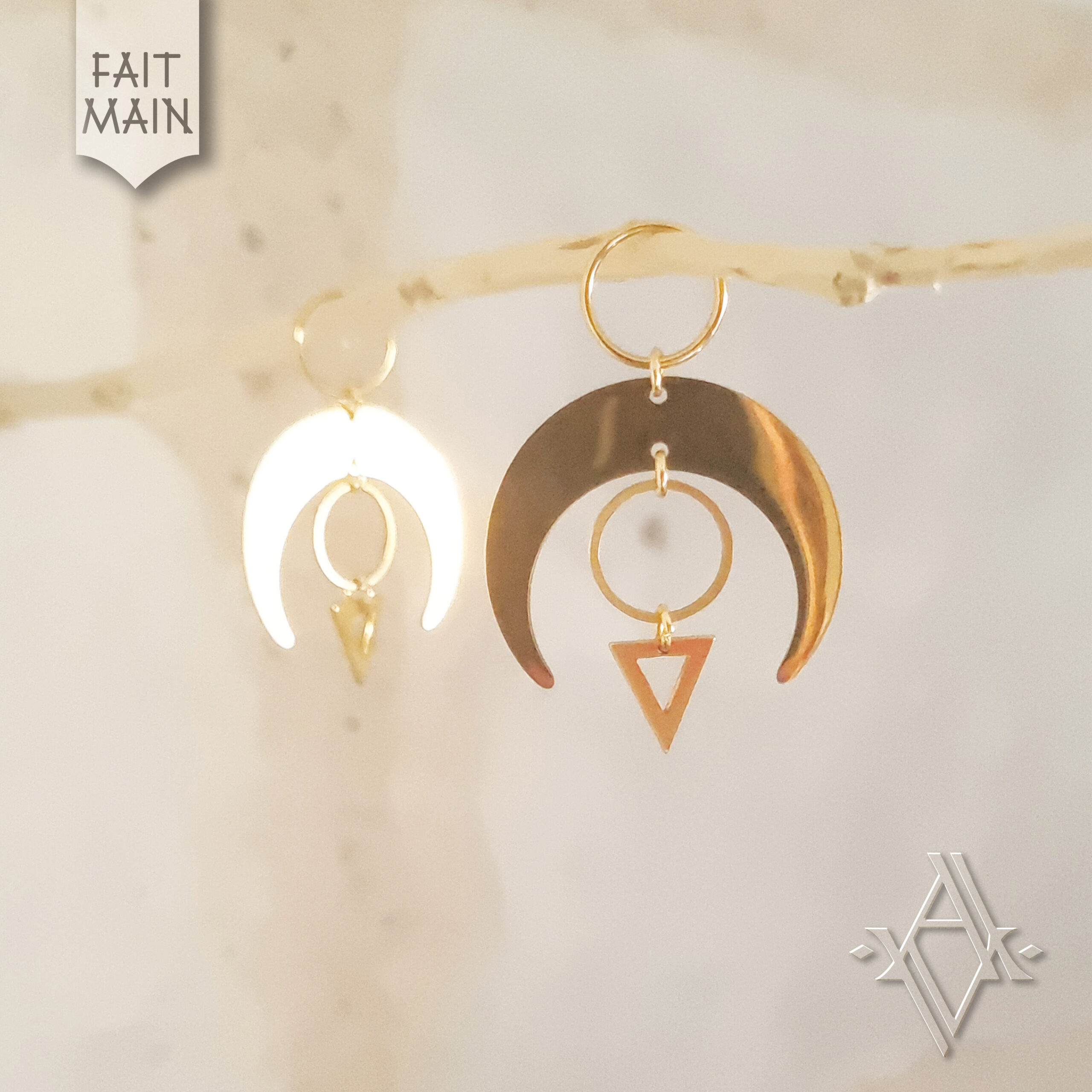 Boucle d'oreille Euclide Artefact de vala