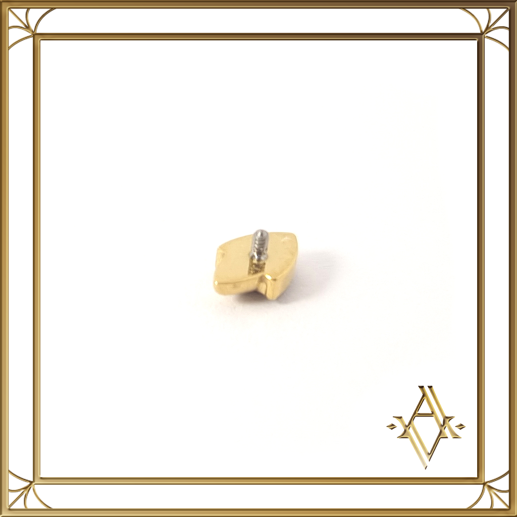 Piercing titane doré nacre abalone Odyssée Artefact de Vala