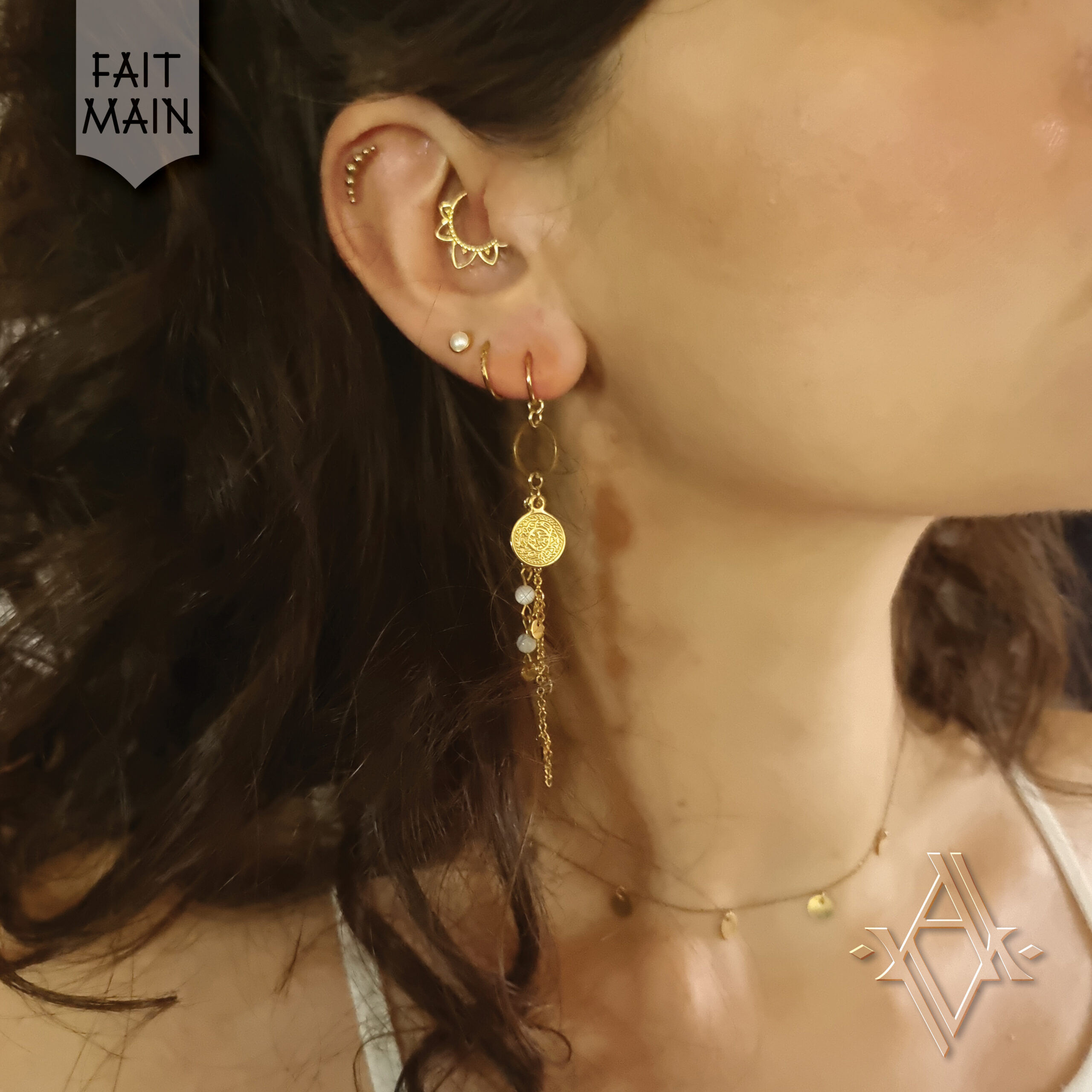 Boucle d'oreille Imperialis Artefact de Vala