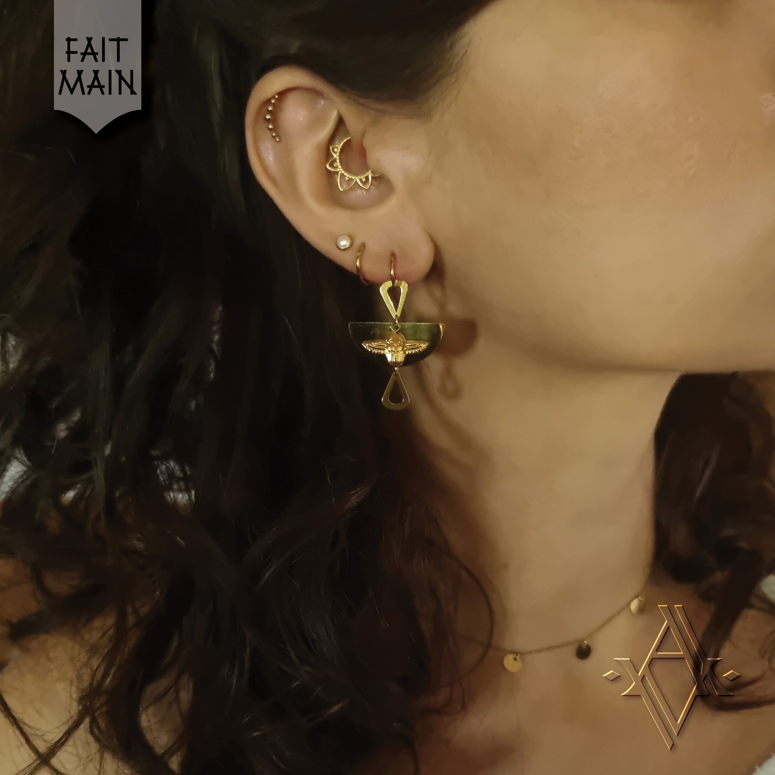 Boucle d'oreille Sablis Artefact de Vala