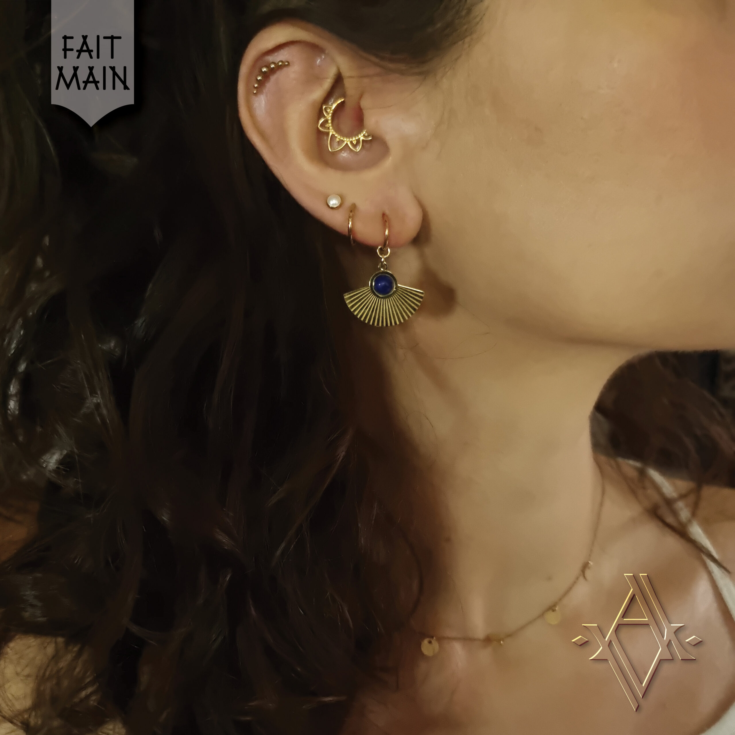 Boucle d'oreille Ventys Artefact de Vala