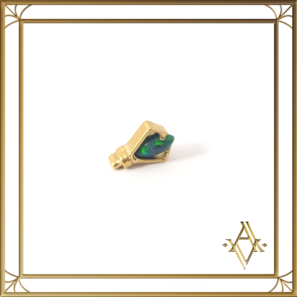 Piercing titane doré opale Sceptre Artefact de Vala