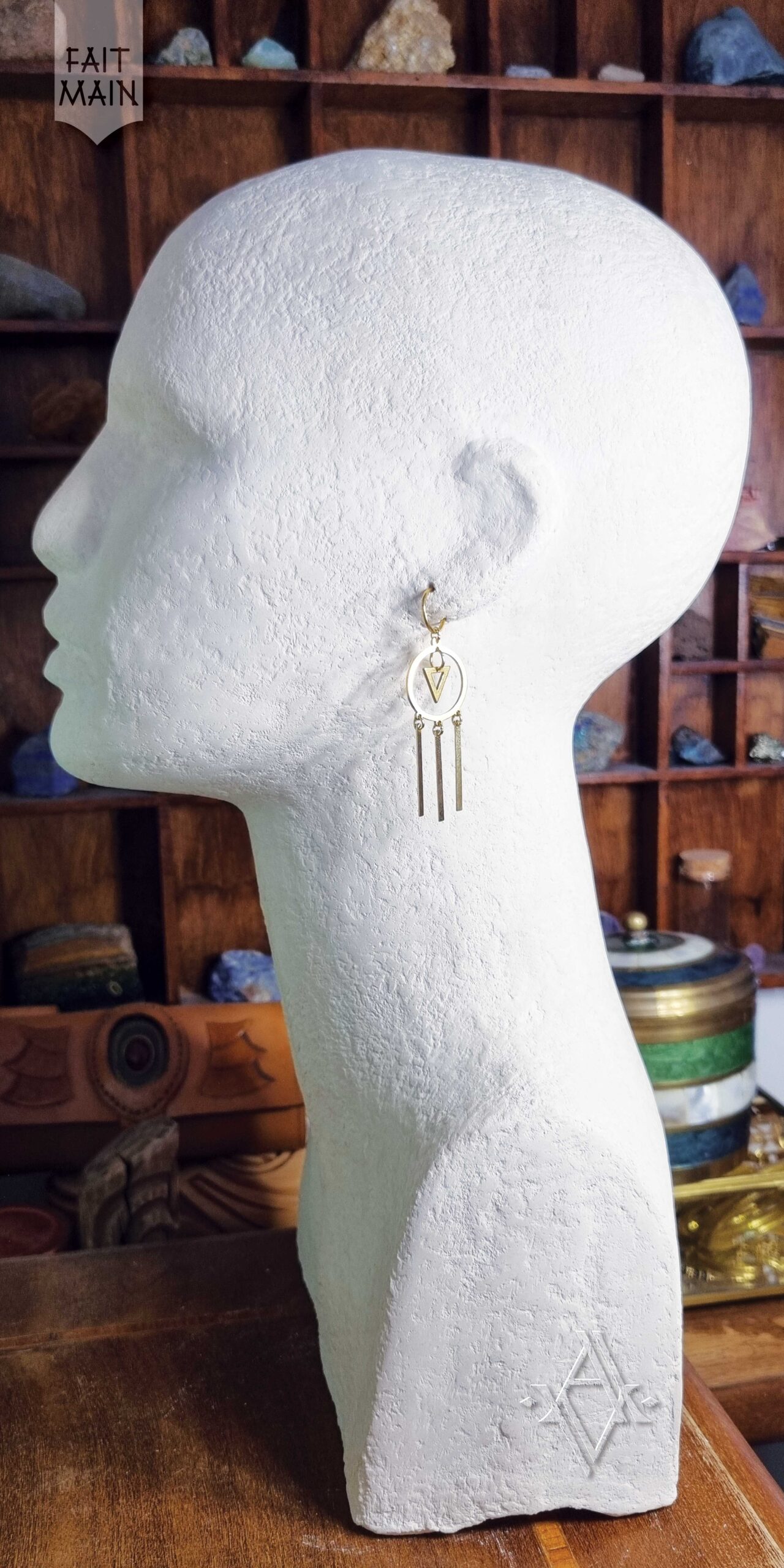 Boucles d'oreilles Totem portées