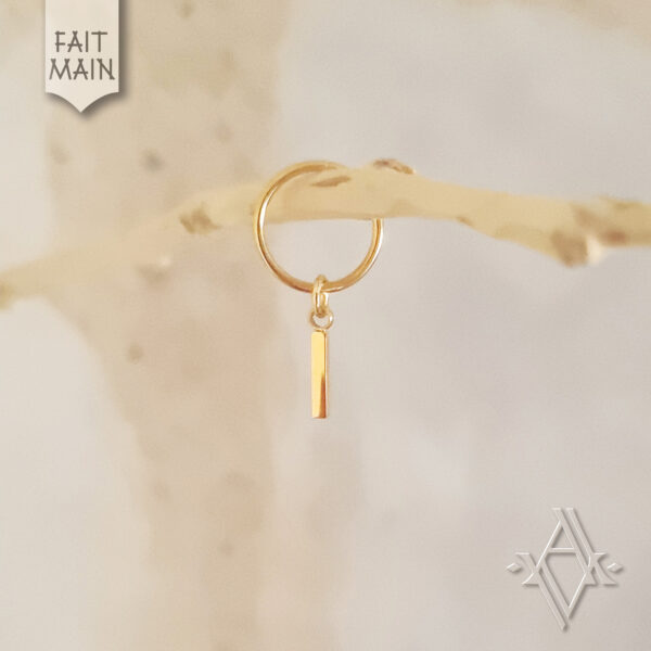 charm boucle doreille menat acier inoxydable artefact de vala