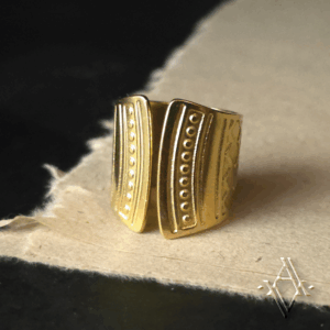 bague large corsaire doré artefact de vala