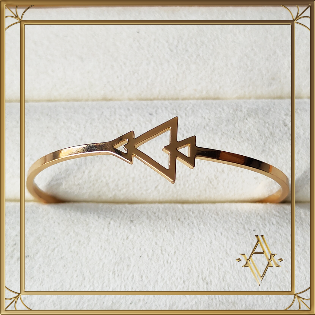 Bracelet jonc acier inoxydable doré Gizeh Artefact de Vala