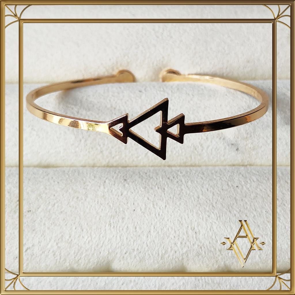 Bracelet jonc acier inoxydable doré Gizeh Artefact de Vala