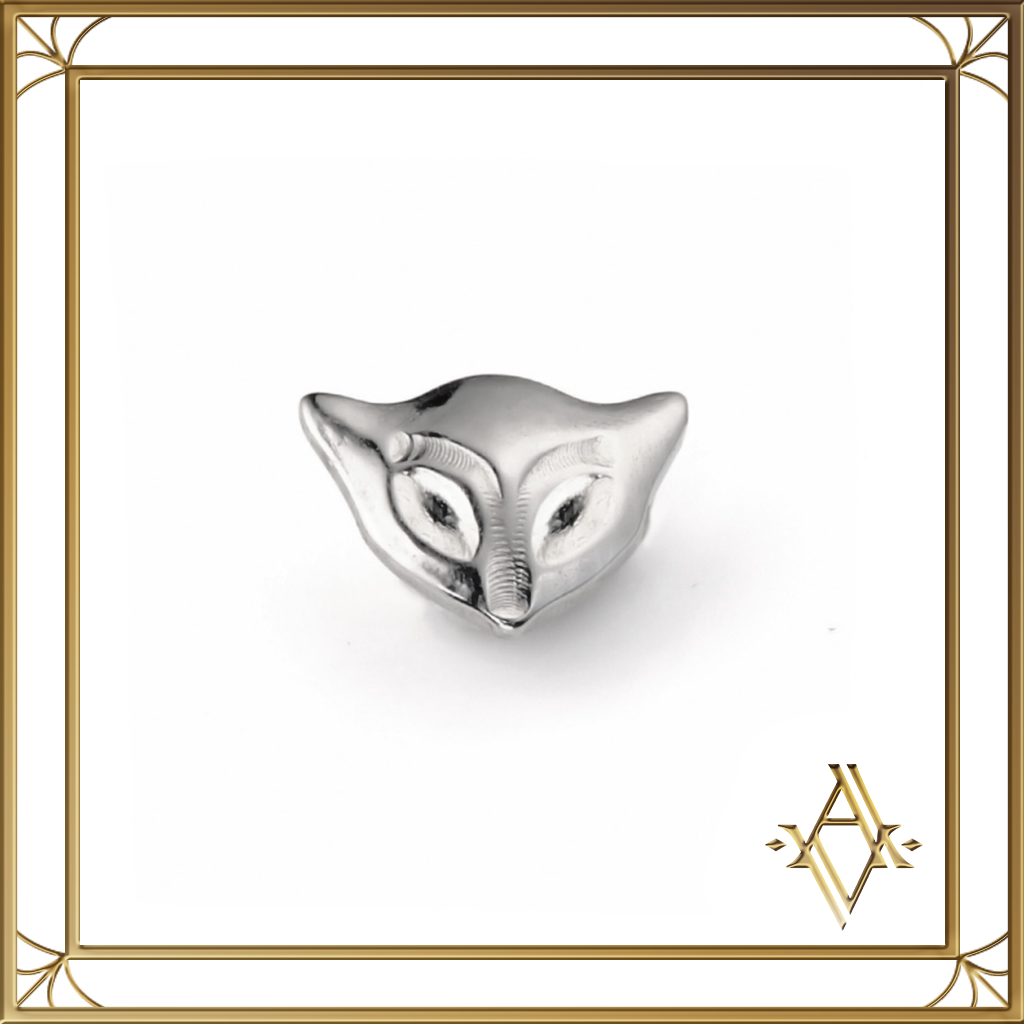 Boucles d'oreilles piercing titane argenté lémurien Artefact de Vala