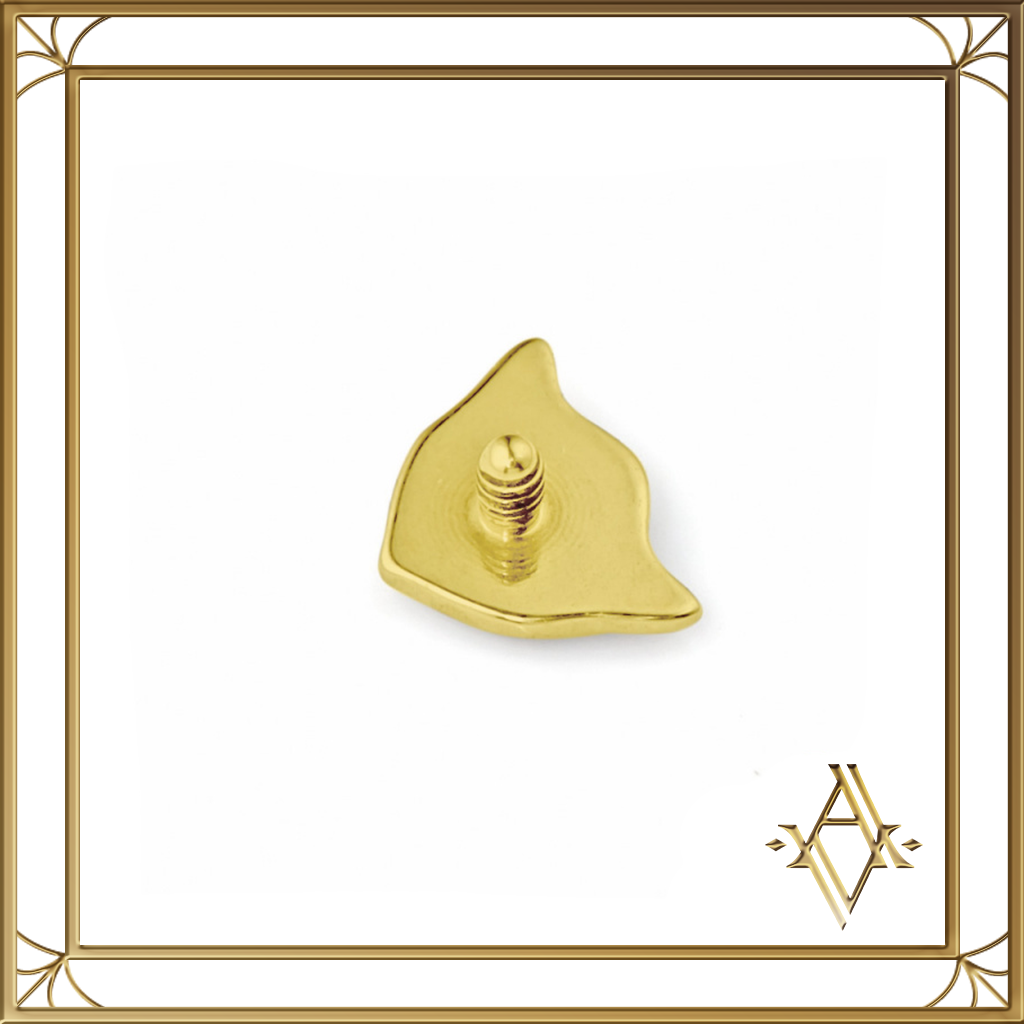 Boucles d'oreilles piercing titane doré lémurien Artefact de Vala