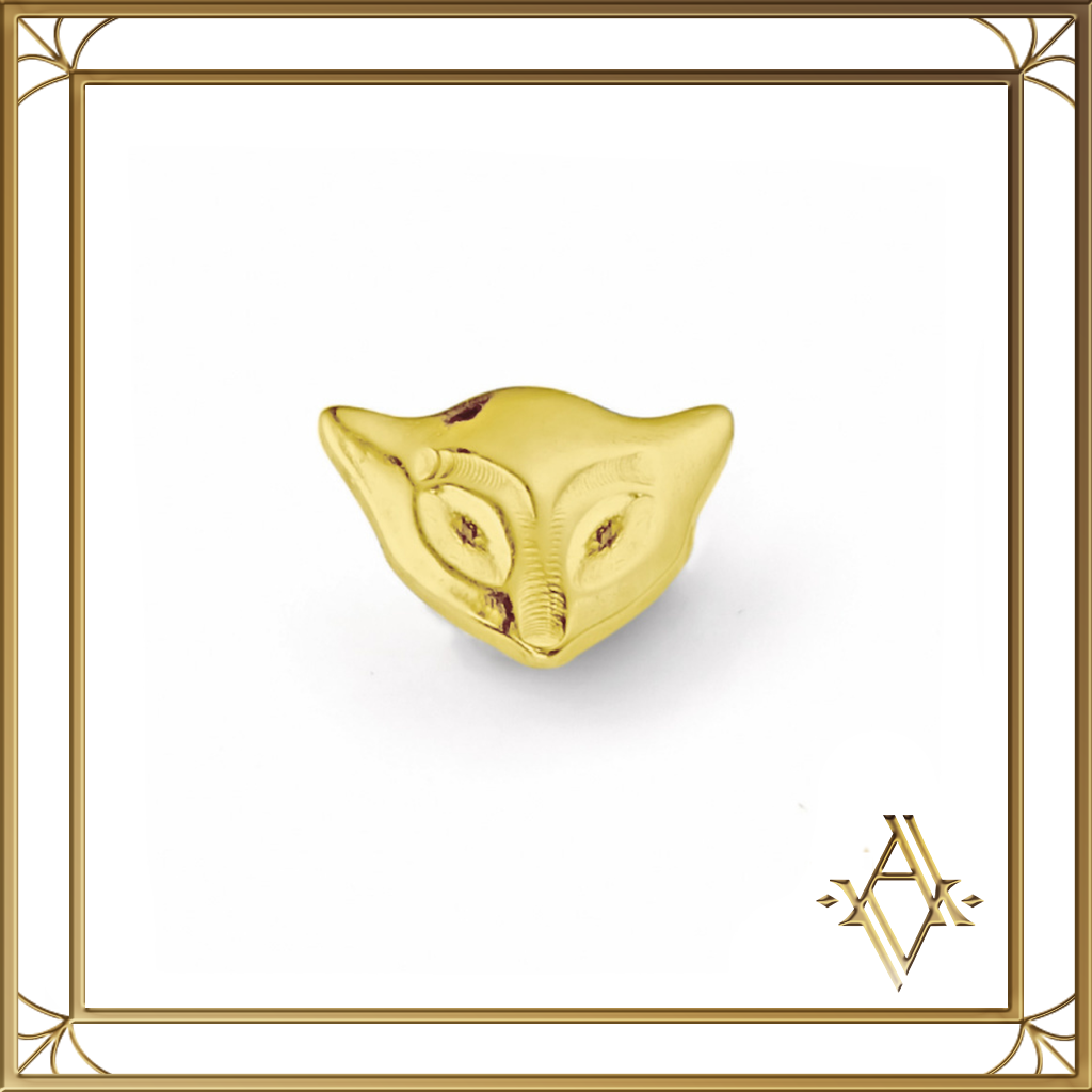 Boucles d'oreilles piercing titane doré lémurien Artefact de Vala