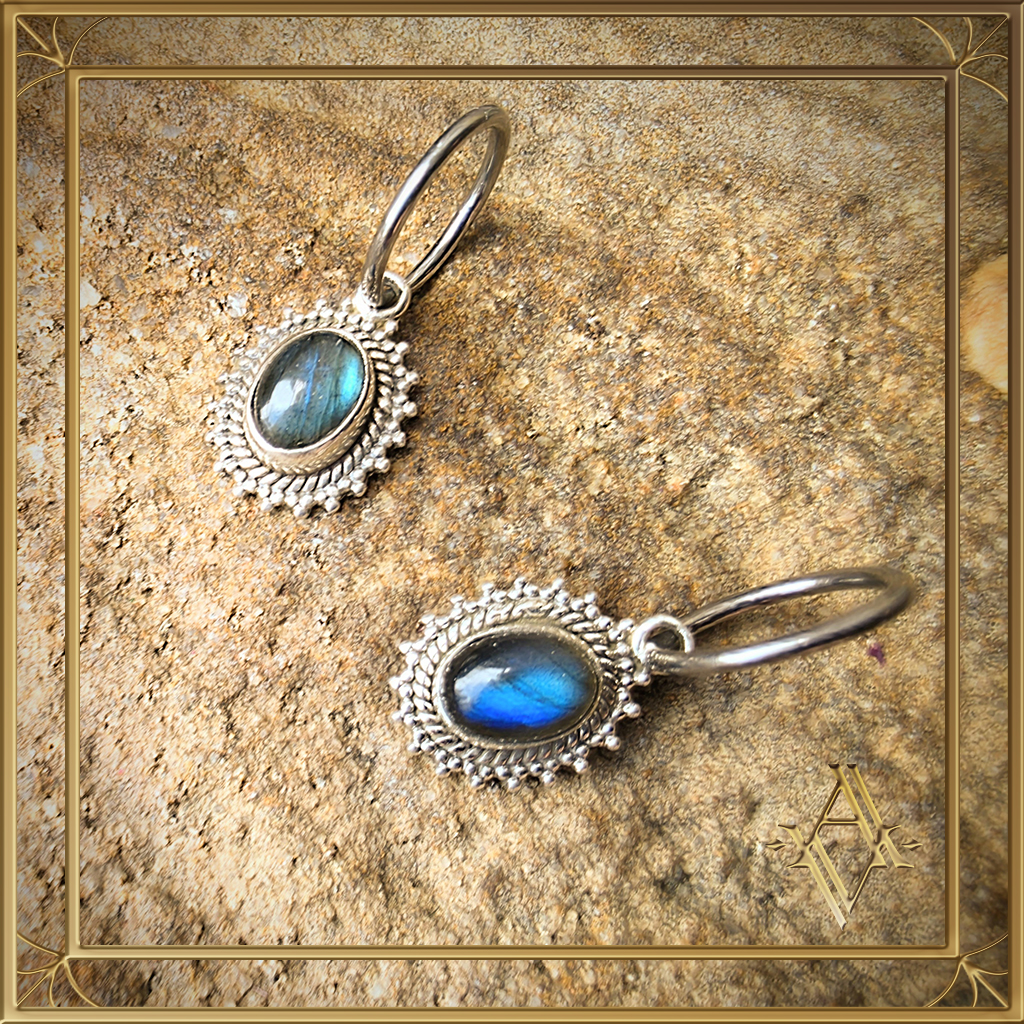 Labradorite argent 925 titane artefact de vala