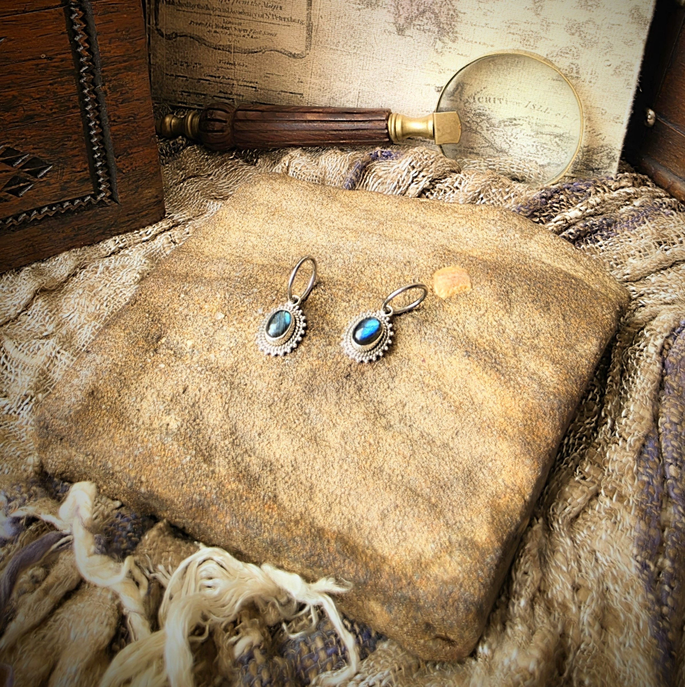 Labradorite argent 925 titane artefact de vala