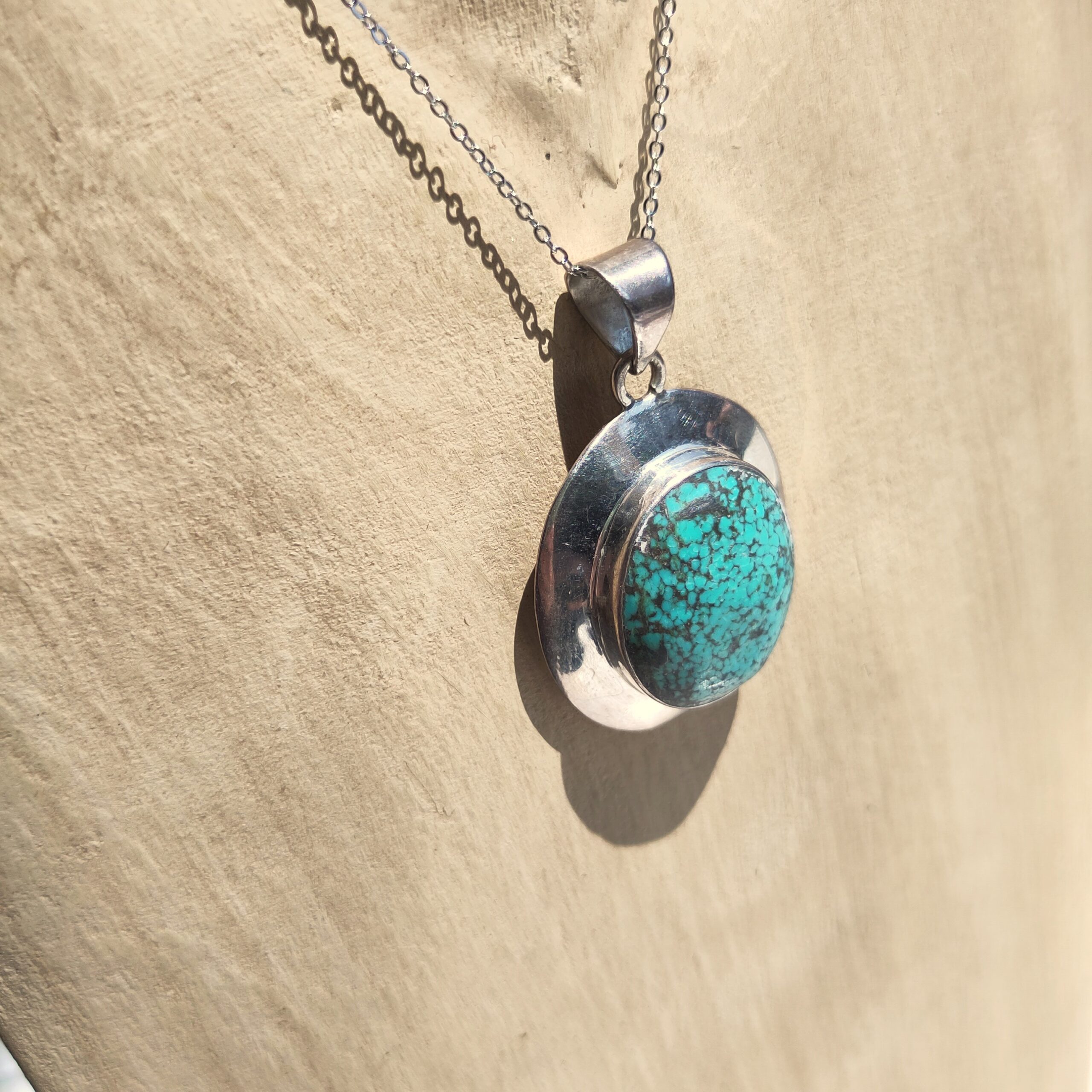 Collier turquoise d'inde argent 925 artefact de vala