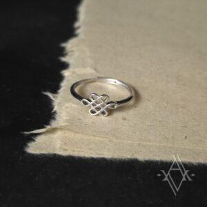 Bague argent 925 nœud d'éternité réglable artefact de vala