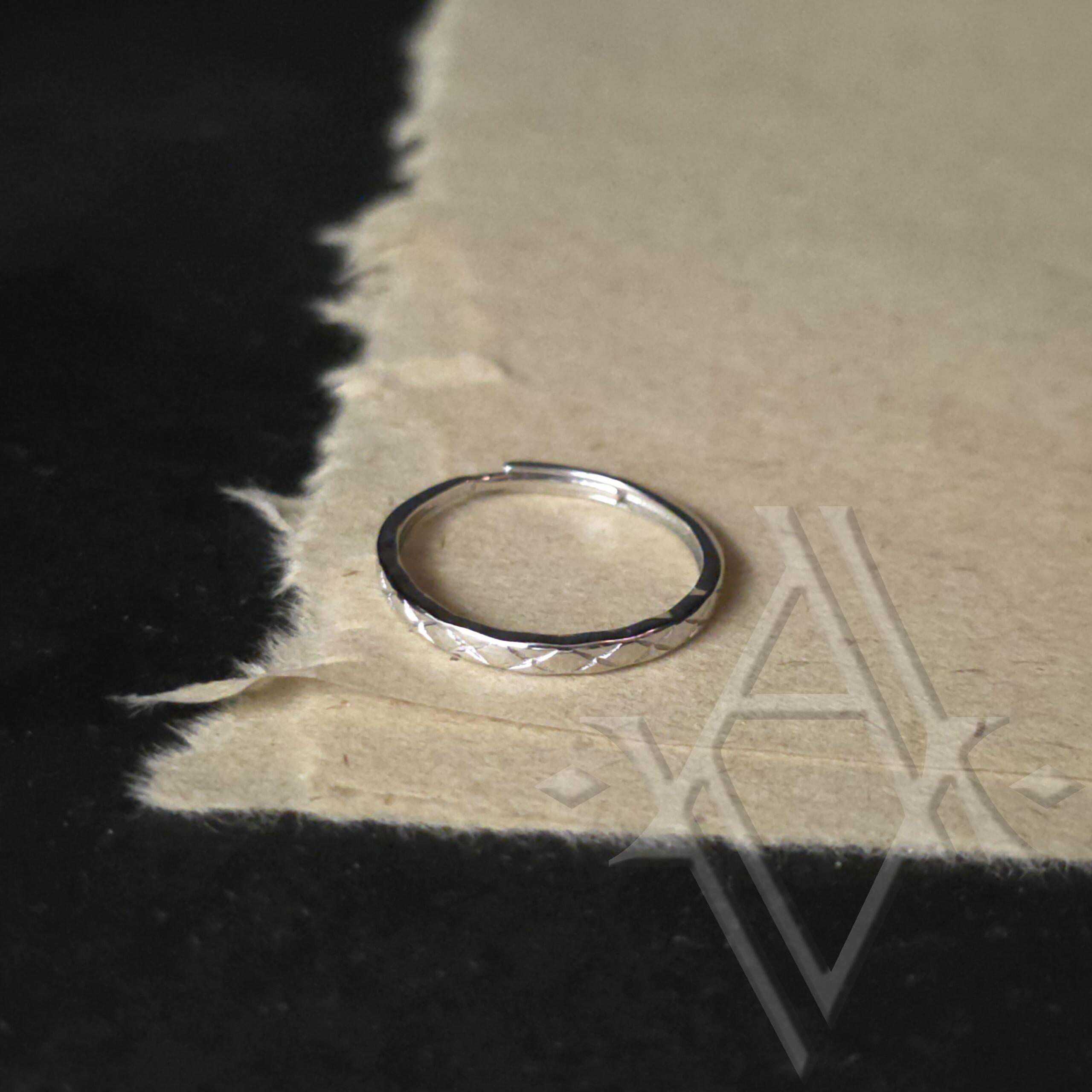 Bague argent 925 X réglable artefact de vala