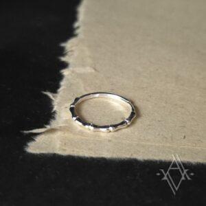 Bague argent 925 bambou réglable artefact de vala