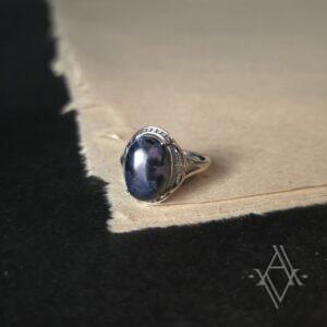Bague argent 925 pietersite reglable artefact de vala
