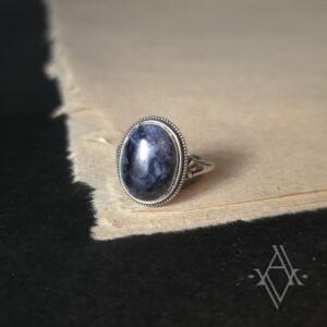 Bague argent 925 pietersite reglable artefact de vala
