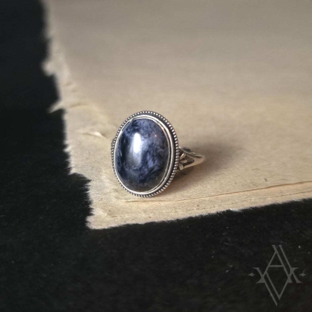 Bague argent 925 pietersite reglable artefact de vala