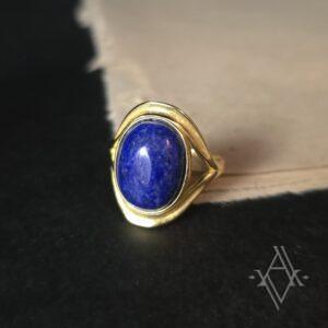 ague argent 925 doré lapiz lazuli reglable artefact de vala